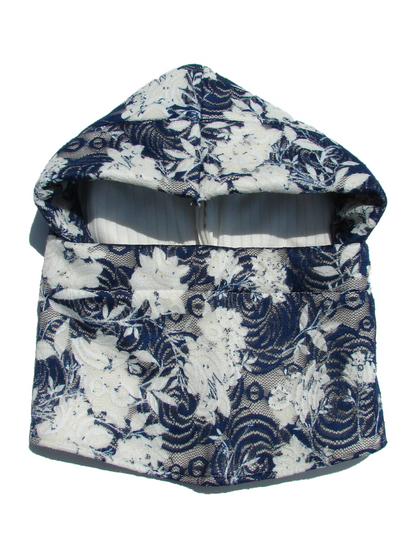 VILLAIN FLORAL LACE HOOD